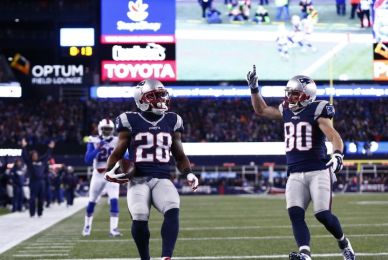 James White had two TDs against the Bills despite limited touches (Photo: Fansided.com)